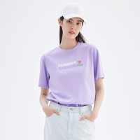 坦博爾 夏季t恤女時尚百搭抗菌圓領(lǐng)短袖TD2620218 藤蔓紫 S 160/84A