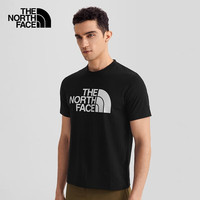 THE NORTH FACE 北面 男士春夏大LOGO透氣圓領(lǐng)短袖T恤5JWW JK3（黑色） L
