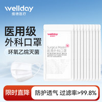 維德 一次性醫(yī)用外科口罩掛耳式三層無(wú)菌級(jí)防細(xì)菌防飛沫輕薄透氣醫(yī)用防護(hù) 白色醫(yī)用外科滅菌 100只