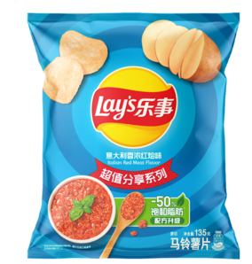 樂事 超值分享系列 馬鈴薯片 意大利香濃紅燴味 135g