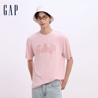 Gap 男女裝初秋水洗棉小熊印花logo短袖T恤寬松上衣637270
