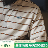 馬登 美式復古細條紋t恤