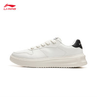李寧 LI-NING 云霄 板鞋男鞋  經(jīng)典小白鞋AGCU319