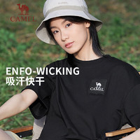 駱駝 戶外速干T恤男女干彈力圓領(lǐng)寬松休閑短袖[山系露營(yíng)]A13BAVV058