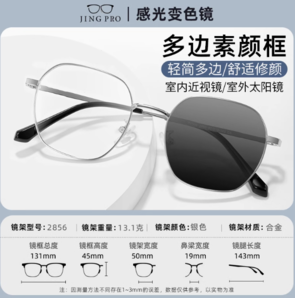 JingPro 鏡邦 1.56急速感光變色鏡片+多款鈦架可選