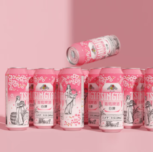 贈白啤330*6聽！TsingTao 青島啤酒  白啤11度櫻花系列 500mL 12罐 整箱裝