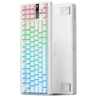 邁從 G87 87鍵 三模機(jī)械鍵盤 白等高線 快金軸V2 RGB