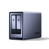 綠聯(lián) DXP2800 雙盤(pán)位 私有云NAS存儲(chǔ)（Intel N100、8GB）+4TB酷狼機(jī)械硬盤(pán)*2