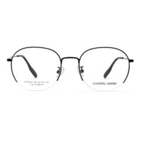鏡宴 &essilor 依視路 CV07441BK 黑色金屬眼鏡框+鉆晶A4系列 1.60折射率 非球面鏡片