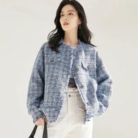 對(duì)白 女式圓領(lǐng)短款外套
