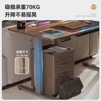 樂(lè)歌 電動(dòng)升降桌電腦桌書桌辦公學(xué)習(xí)桌子E2灰胡桃木色1.2M