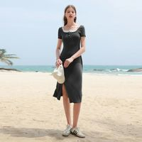 3COLOUR 女士休閑假兩件短袖連衣裙 F