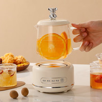 1 小熊養(yǎng)生壺 恒溫水壺 玻璃煮茶壺 家用多功能 辦公室迷你 500ml旋鈕調(diào)節(jié)款 奶油白