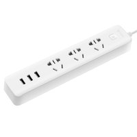 公牛 小白系列 GN-B403U 新國(guó)標(biāo)插排 三位五孔+3USB 白色 1.8m 1只裝