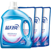 藍月亮 深層潔凈洗衣液 3kg*1瓶+1kg*3袋+500g*1袋 強效去污