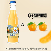 北冰洋 北京玻璃瓶果汁碳酸飲料 鮮榨20%含量果汁桔汁汽水 236ml×6瓶