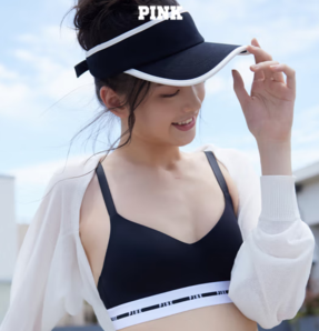 VICTORIA'S SECRET PINK 無(wú)鋼圈小背心文胸 3 2ZUO 黑色 