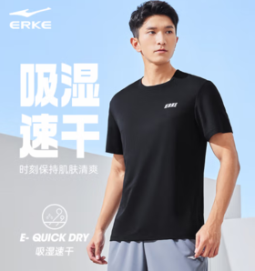 ERKE 鴻星爾克 男夏季新款冰感短袖