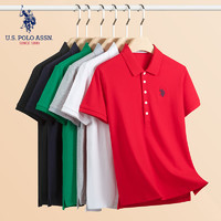 U.S. POLO ASSN. 美國馬球協(xié)會(huì) 保羅POLO衫女夏季時(shí)尚潮流透氣短袖