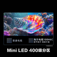 海爾 Haier 國民AI電視100H6C 100英寸240Hz高刷400分區(qū)背光MiniLED不反光4K百寸巨幕6+128G換新一級國家補(bǔ)貼