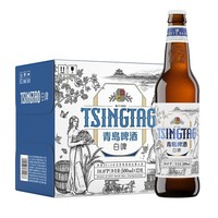 青島啤酒 TSINGTAO 限時特價！全麥白啤精釀10度500mL*12瓶 贈全麥白啤330ml*6罐