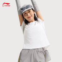 李寧 LI-NING 短袖T恤女子25夏季新款健身系列 標準白594-3 L
