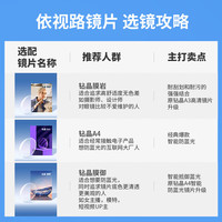 依視路 鉆晶膜巖系列高清1.67折射率*2片+贈鈦金屬鏡架（原廠加工）