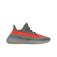 adidas 阿迪達(dá)斯 三葉草Yeezy350女鞋灰橙椰子休閑鞋禮物GW1229UK3.5碼36