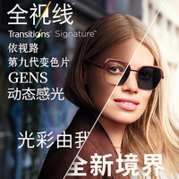依視路 1.67全視線第九代鉆晶膜潔  變色 2片（可來框加工，優(yōu)惠選配鏡架一副）
