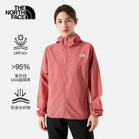 THE NORTH FACE 北面 防曬衣女戶外防風(fēng)防潑水夾克7WCP 紅色/NXQ S
