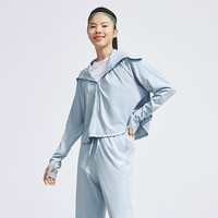 坦博爾 UPF100+ 女士防曬衣 涼感冰絲外套 TB4250706 藍煙灰