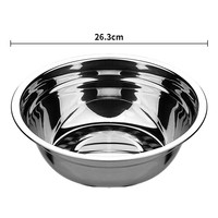 茶花 不銹鋼大號(hào)湯盆結(jié)實(shí)耐用 26.3cm不銹鋼盆1個(gè)