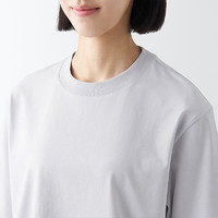MUJI 無(wú)印良品 無(wú)印良品（MUJI） 女式 涼感 寬版短袖T恤 休閑百搭 BBA18A3S 淺灰色 XS