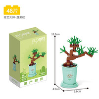 馨鉑斯 小顆粒拼插積木兒童大人拼裝積木花積木系列擺件 蓬萊松