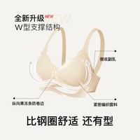 Ubras 花瓣杯軟支撐文胸罩細(xì)肩帶女士內(nèi)衣女無鋼圈聚攏蘭花煙-背勾M