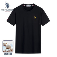 U.S. POLO ASSN. 美國馬球協會 男夏季百搭純棉薄款簡約圓領短袖上衣