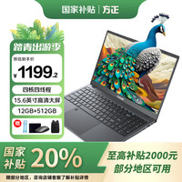方正Founder 方正2024筆記本電腦12G高性能商務(wù)辦公本15.6英寸輕薄便攜512G上網(wǎng)娛樂手提電腦