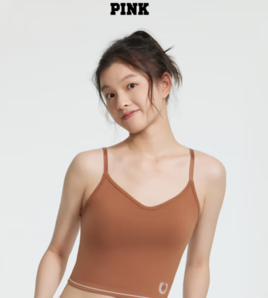 VICTORIA'S SECRET PINK 夏季背心文胸 焦糖棕 11247227  