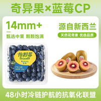 佳沛 寶石紅奇異果 4粒裝 單果重約80~88g+怡顆莓藍(lán)莓14mm 4盒裝125g/盒
