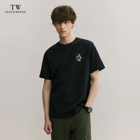 TEENIE WEENIE 夏季休閑短袖情侶衫 黑色 L 175