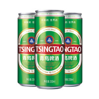 青島啤酒 TSINGTAO 經(jīng)典11度年貨 纖體罐 330mL 12罐  贈(zèng)白啤330ml×4罐