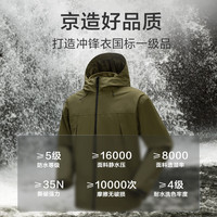 某東京造 半價清倉穿山甲沖鋒衣三合一暴雨級水軟殼橄欖綠色