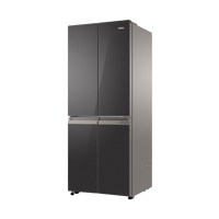 海爾 Haier 406升十字對開門大容量家用冰箱 一級能效雙變頻風冷無霜三檔變溫 DEO凈味 鋼化玻璃面板