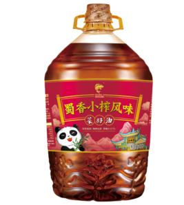 益海嘉里旗下！鯉魚牌 非轉基因 物理壓榨蜀香小榨風味菜籽油 5L
