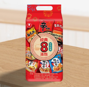 88VIP！農(nóng)心 辛拉面方便面混合裝 新版八連包