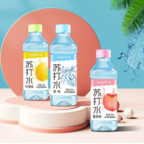 0糖0脂0卡！刻凡 0脂0卡蘇打水350mL*24瓶