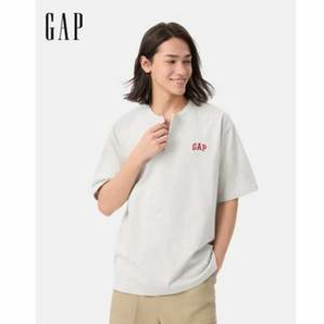 Gap 蓋璞 2025夏季新款男士純棉亨利領短袖T恤 729074