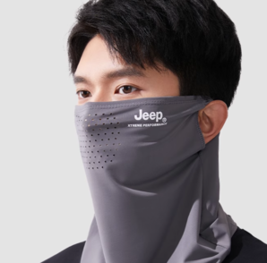 面頸一體防曬！Jeep 吉普 男士冰絲防曬面罩 三色