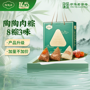 中華老字號(hào)！陶陶居 陶陶肉粽禮盒 840g
