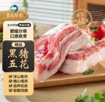 LUNANSHUNFA 魯南順發(fā) 黑豬去皮大五花肉 2斤